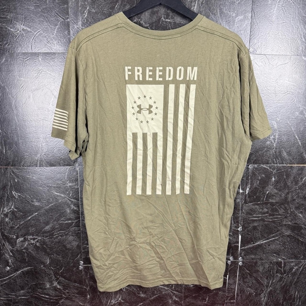 Under Armour Green Freedom USA Retro Tech Train Shirt XL